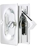 Emtek Pocket Door Privacy Lock Set, Polished Chrome