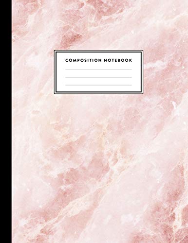 Composition Notebook: Pink Quartz Marble College Ruled Line Pages, Writing Notes Journal for Girls, Kids, School, Students and Teachers (8.5 x 11, 100 pages) image 3