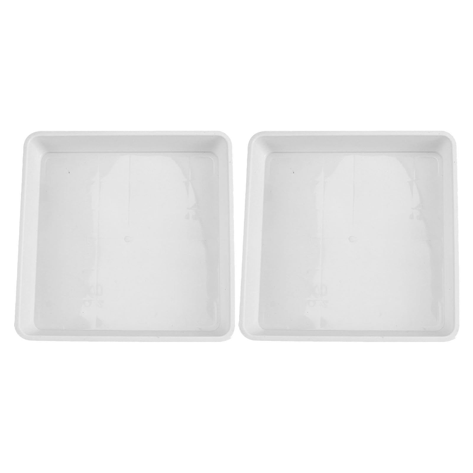 Soucoupes carrées plastique blanc 41 cm anti tache humidité