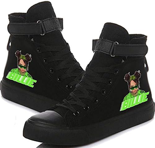 Unisex Adult Billie Eilish Printed Canvas Shoes Casual Lace Up Sneakers Tennis