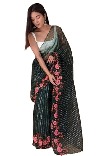 Sari en filet Indian 10551 : la légèreté pour sublimer votre silhouette