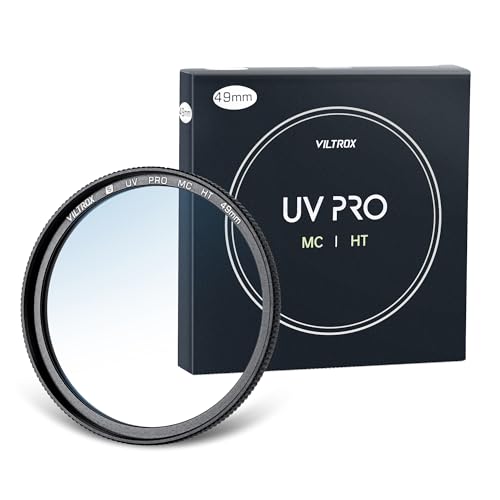 Filtro UV de objetivo 49mm VILTROX hidrofóbico y resistente a los arañazos