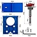 35mm Concealed Hinge Jig Kit, Bestgle Woodworking Tool Drill Bits Hinge Drilling Hole Router Jig for Cabinet Cupboard Door Installation, Hinge Hole Drill Guide Set with 35mm Forstner Bit