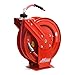 MILTON Strength Air Hose Reel w/Auto- Retractable Steel Dual Arm, 3/8" MNPT x 50 ft. Hybrid Rubber Hose - 300 Max PSI, Red - 2770-50D