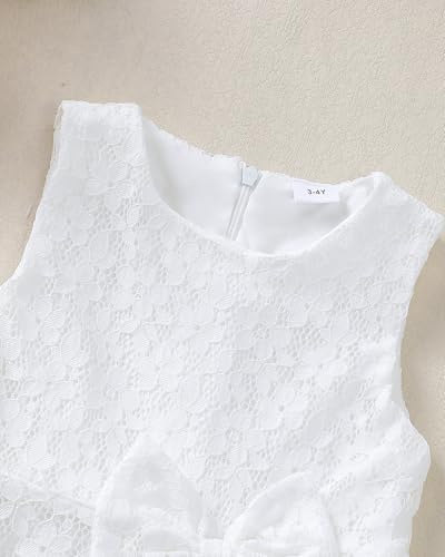 Little Toddler Girl Lace Dress Summer Sleeveless Princess Birthday Party Kids Tutu Dresses Tulle Bowknot Ruffle Sundress4