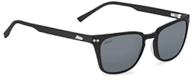 Hobie Vista Polarized Square Sunglasses&comma; Satin Black&comma; OSFA