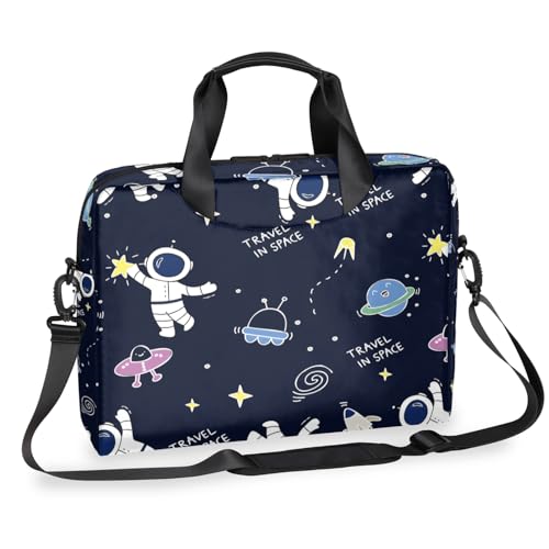 Bolso para portátil con tema espacial, 16 pulgadas, resistente al agua miniatura 1