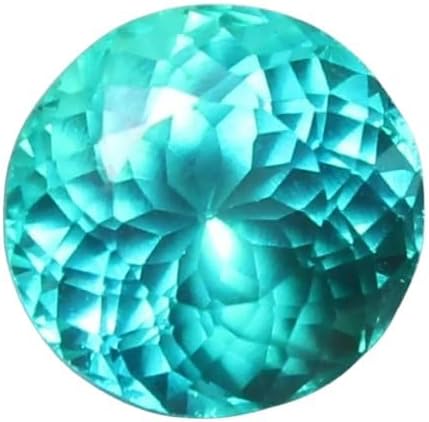9.60 Ct Certified Neon Blue-Green Paraiba Tourmaline Round Cut Gemstone for jewelry