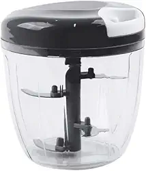 Processador Alimento Manual Grande 5 Lâminas Inox 900ml (PRETO)