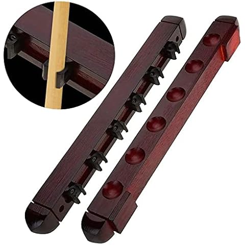 Soporte Billar Rack 6 Cue de Madera Cover