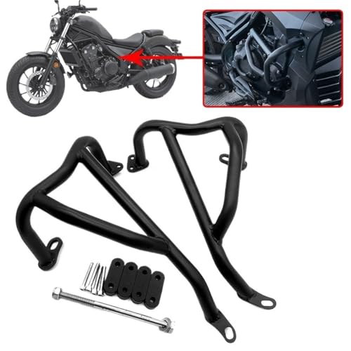 Pare-chocs arrière moto premium en acier noir mat pour Rebel CMX500 CMX300