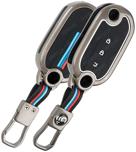 Image of SHOPOFLUX Metal Key Cover Compatible for MG comet ev Electric 3 Button Flip Key