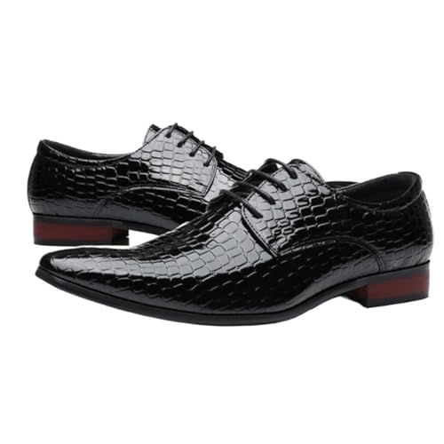 Classic Men's Leather Lace-Up Oxford Shoes Formal Business Attire Dress Footwear for Work Office Groom Wedding Ceremony2