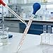 Luckkyme 5PCS Glass Pipettes Set, 1ml, 2ml, 3ml, 5ml, 10ml, 2 Rubber Bulbs, 2 Glass Stir Sticks