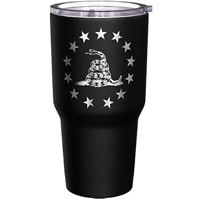 We The People Holsters - Betsy Ross Gadsden Flag - Betsy Ross Mug - American Flag Coffee Travel Mug - American Flag Tumbler - Double Insulated Tumbler - 30 oz