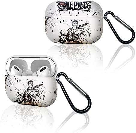 Case for AirPods Pro 2 Generation: NANTING Creative One Piece Anime Cool Compatible with 2022 Apple Earphone Wireless Charging Protective Cover (Zoro)