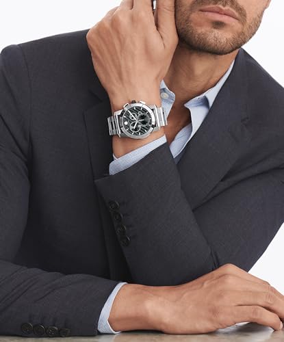 Movado Vizio Men's Sport Watch - Swiss Quartz Chronograph Movement, Stainless Steel Link Bracelet - 5 ATM Water Resistance - Luxury Fashion Timepiece for Him - 44.5mm4