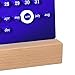Creative Perpetual Calendar Wooden Kids Calendar DIY Hand Operated Develop Planning Skills Perpetual for Home (Blue)