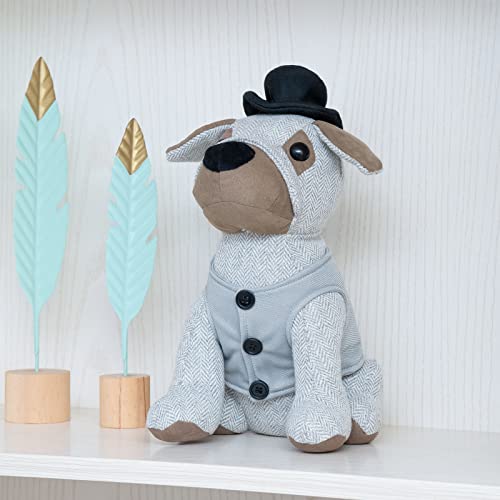 Forecronic Niedlicher Türstopper, dekorativer Türstopper für Zuhause und Büro, gewichteter Türstopper in Tierform, dekorativer Türstopper aus Stoff – Hund