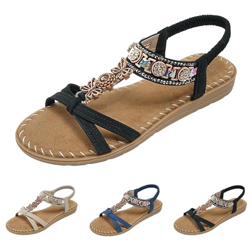 Sandales vintage légères et confortables en taille 42 pieds larges - 4