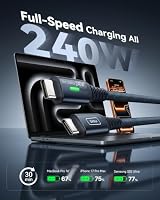 INIU 240W USB C Kabel, [2 Stück 2m] USB C auf USBC Schnellladekabel Blau – Ansicht 2