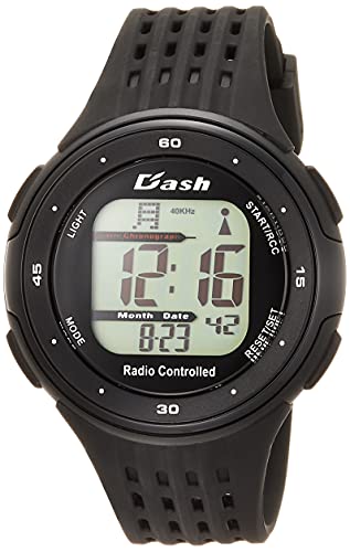 ALIAS(アリアス) 腕時計 電波時計 デジタル Dash 防水 多機能 バックライト付き ウレタンベルト ADWW18105RC-11 メンズ ブラック