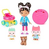 Gabby's Dollhouse, Set de Figuras 'Gabby', Cuidado de Gatitos con Gabby, Bebé Caja y Bebé Caja Benny, Juguetes Sorpresa y...