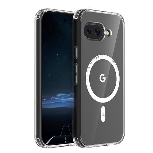 Image of ONES Magnetic for Goolgle Pixel 10a Slim Case, Compatible with Magsafe, Military-Grade Drop Guard, Anti-Yellowing, Shockproof Cove Pixel 10a, Scratch-Resistant, Transparent