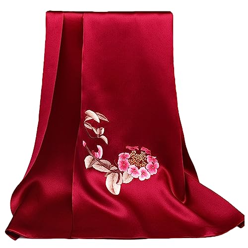 Foulards en soie brodés main double couche pour amateurs d'artisanat d'art (61)