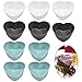 Set da 10 Pezzi Stampi per Dolci in Silicone, Tazze da Forno Riutilizzabili in Silicone, Pirottini da Forno Stampi Muffin a Forma di Cuore, Stampo per Torta, Budini, Gelati, Saponi (3 Colori)