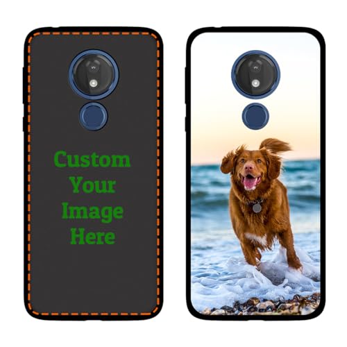 Klsify Custom Photo Phone Case for Motorola Moto G7 Power/Supra/Optimo Maxx Customized Your Own Personalized Image Text Picture Design Shock Protective Black Soft Cover Shell