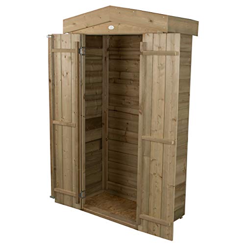 Forest Garden Apex Tall Garden Store 1.1m x 0.5m Wooden Outdoor Storage Shed