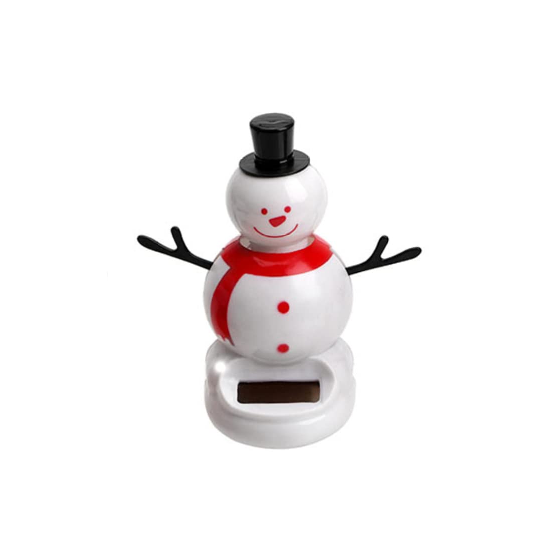 Dorccsi Solar Dancing Toy Car Dashboard Solar Snowman Dolls Bobble Head Dolls for Home