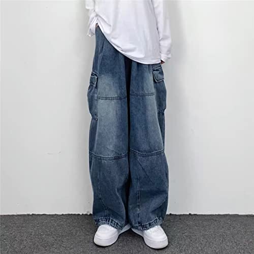 Women's High Waist Cargo Jeans Y2K Grunge Wide Leg Denim Pants Emo Goth Alternative Clothing Fairycore Streetwear3