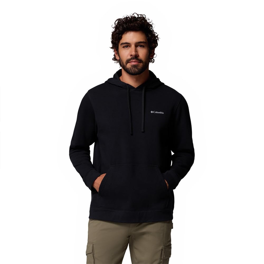 Columbia Men's Trek Graphic Hoodie, Hoodie, Black/Meadowland, XXL