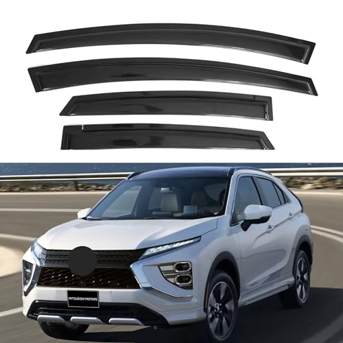 IG Window Visors Fit for 2018-2026 Mitsubishi Eclipse Cross, Out-Channel Rain Guards Vent Wind Deflectors 4PC, Car Accessories for 18-26 Eclipse Cross