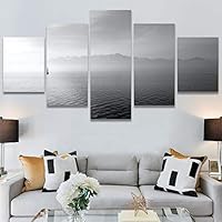 SIGNWIN 5 Panel Canvas Wall Art High Contrast Scenery for Home Decorations Ready to Hang - 60