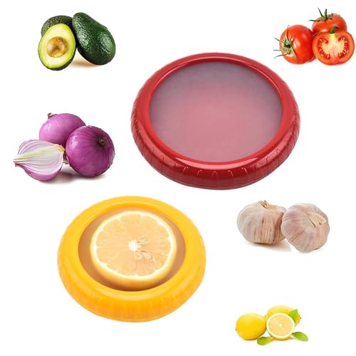 LINXIU Recipientes de almacenamiento de frutas y verduras para refrigerador, reutilizables, ahorradores de alimentos, conservador de limones, refrigerador, verduras y verduras mantiene el tomate