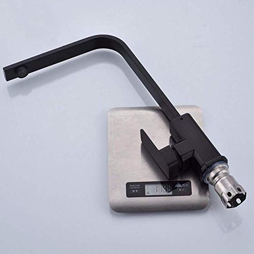 Robinet de cuisine noir avec douchette spray orientable eau chaude et froide - 6