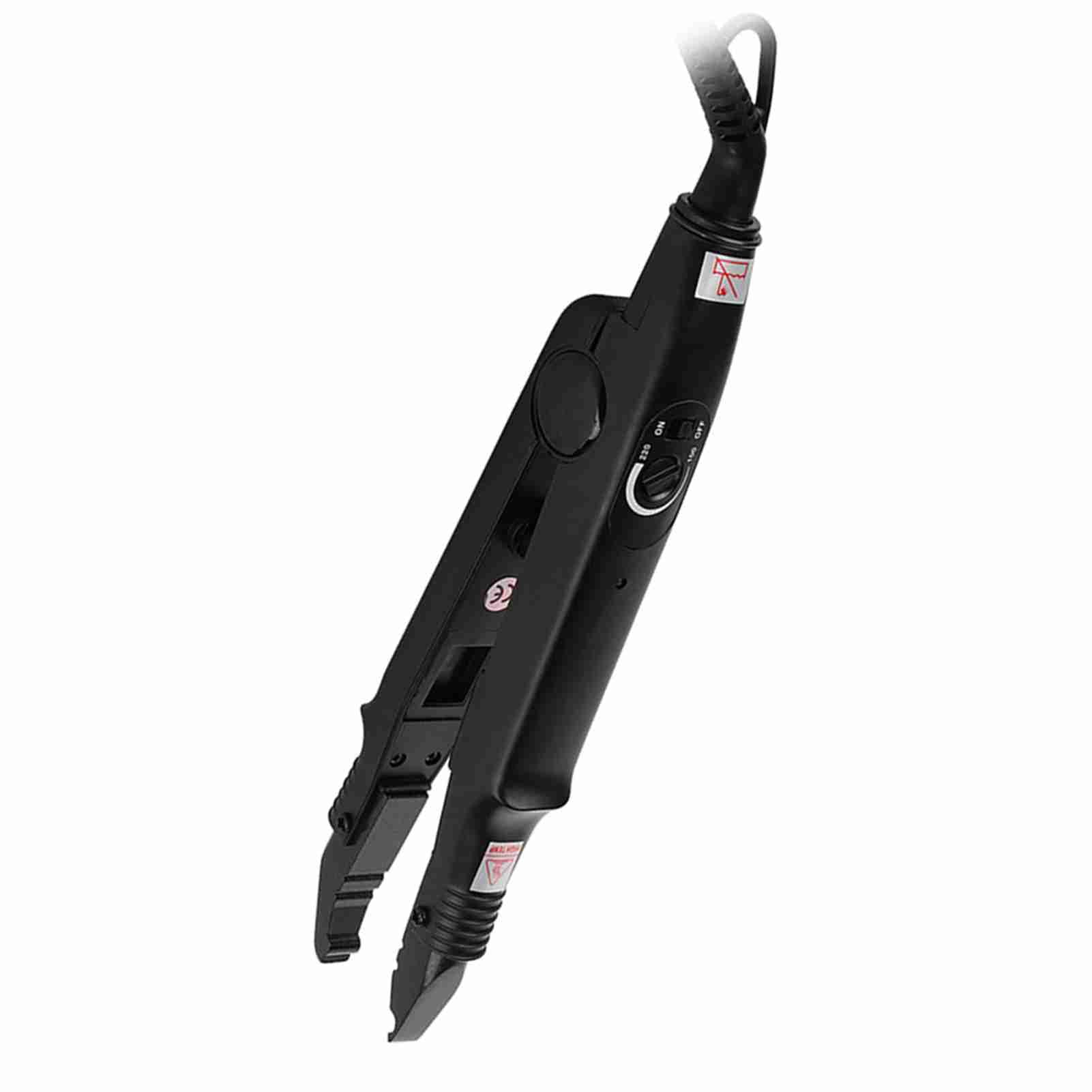 Set professionale per estensioni dei capelli, kit di strumenti per lo styling a temperatura regolabile, con dispositivo per bordare l'uncinetto, toppe di protezione dal calo