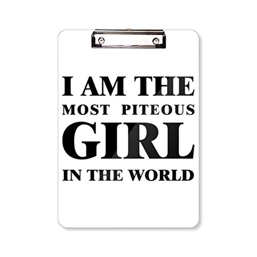 Bloc-notes A4 I Am The Piteous Girl idéal pour le bureau et les cours