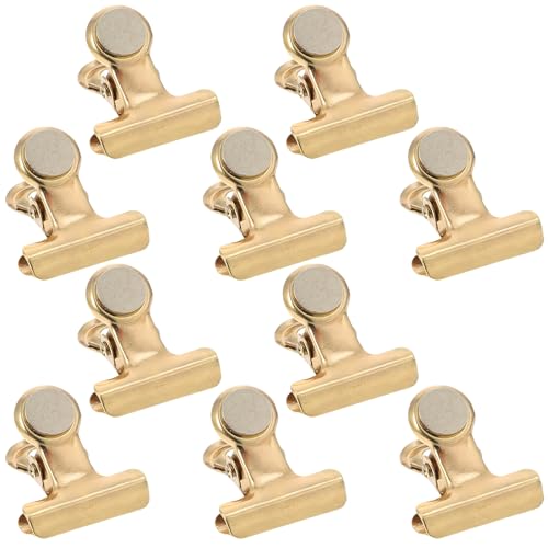 FRCOLOR 10個 強力磁付きクリップ 冷蔵庫やホワイトボード対応 写真やカレンダー吊り下げ用 家 オフィス 学校向け多用途マグネットクリップ