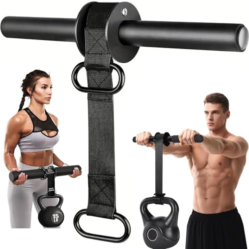 Unterarmtrainer Wrist Roller Trainer für Arm Kraft Training, Griff Stärker, Anti-Rutsch Handgriff, Home Gym, Schwarz