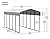 Arrow Carports Galvanized Steel Carport, Compact Car Metal Carport Kit, 10' x 24' x 9', Charcoal