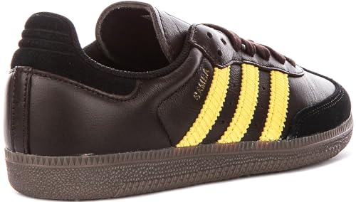Image of adidas Samba Og Men's 3-Stripes Retro Contrast 70S Trainers (Dark Brown, US 8)