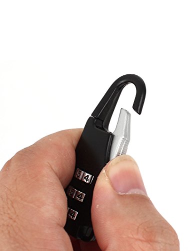Image of Aexit Home Furniture Padlocks & Hasps Drawer Box Black Metal 3 Digits Combination Security Lock Combination Padlocks Password Padlock