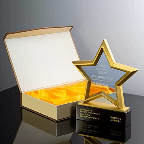 Prêmio/Troféu Personalizado, Troféu Base de Cristal ou Troféu Vencedores, Clear Glass - Gravado com