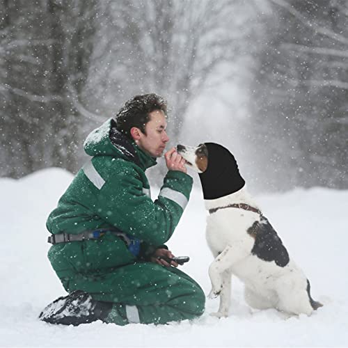 Hund Snood Ohrenschützer - Gehörschutz Hoodie für Hals und Ohren - Lärmschutz Haustier Snood für Hunde und Katzen (Schwarz, M)