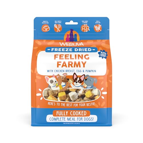 Weruva Dog Freeze Dried Feeling Farmy with Chicken Breast Egg & Pumpkin 5.5oz Bag