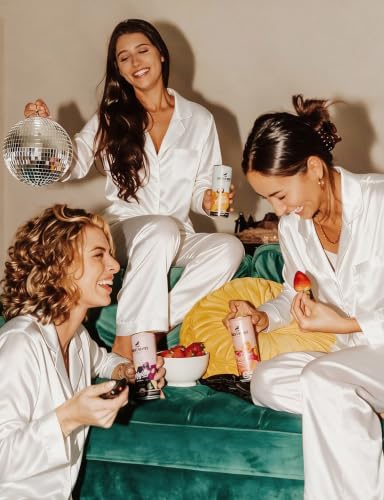 Image of SWOMOG Long Sleeve Pajamas Set Silk Satin Sleepwear Button Down Pjs Loungewear with Pocket
